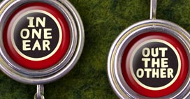 Shadowbox Earrings are handmade with vintage images and clever words magnified under solid glass glass crystal domes.